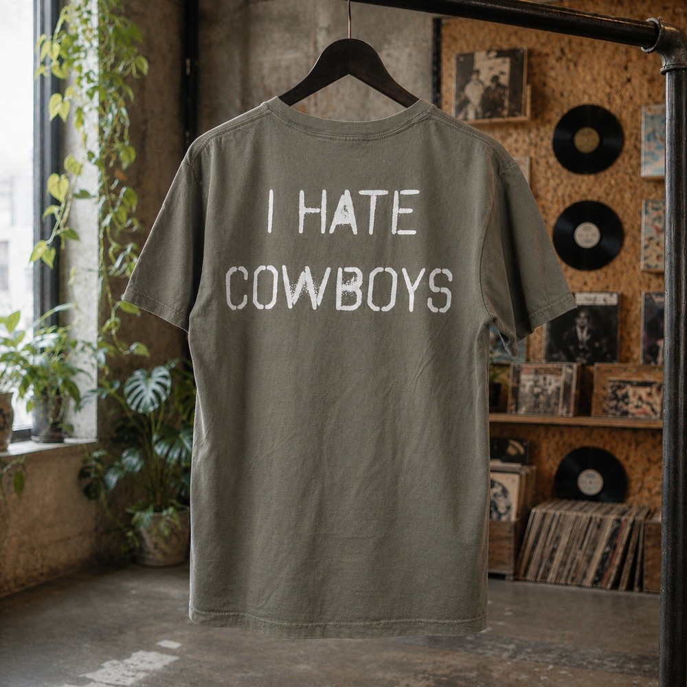 Chase Rice‎ "I Hate Cowboys" Pocket Tee Green Medium Comfort Colors T-Shirt